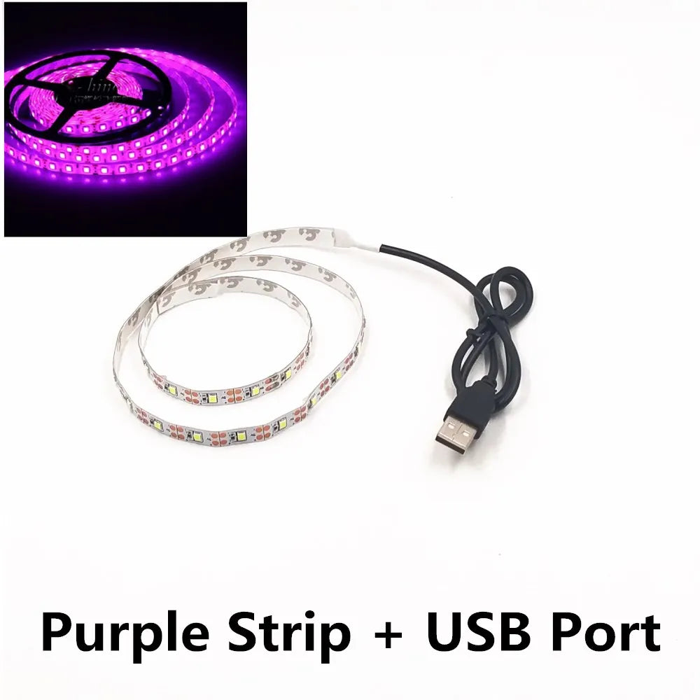 Striscia LED USB 5V 1‑5 m, colori multicolore, impermeabile, 60 LED/m