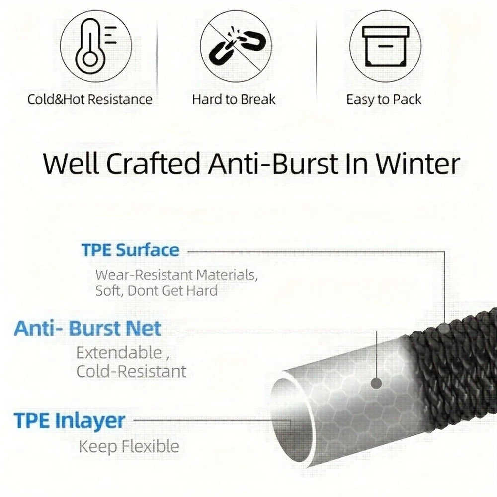 Tubo da giardino 3/4" con giunto bimetallico espandibile per lavaggio auto ad…