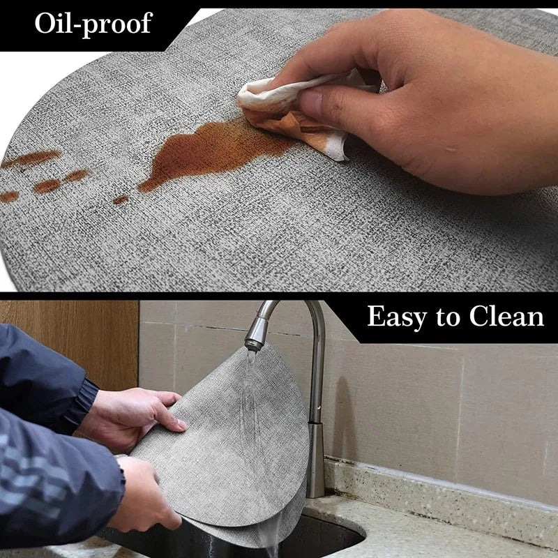 oval decorative placemats set (1/4/6 pcs) – heat‑resistant faux leather, non‑slip