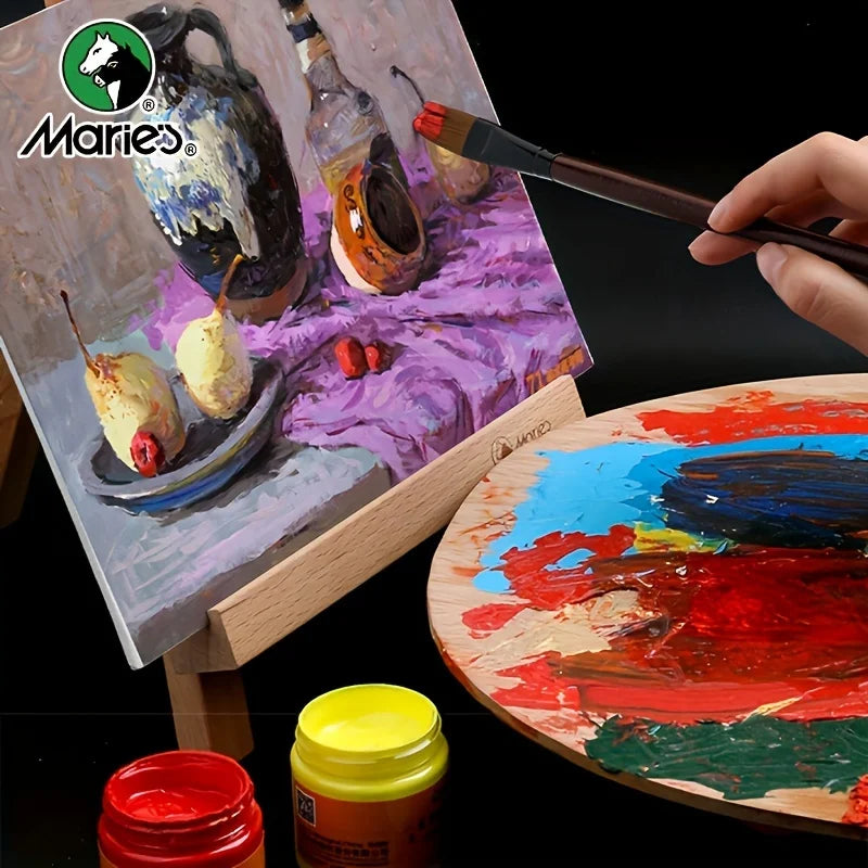 Set Acrylic Paint 12 Colori 50ml per Pittura su Tela, Legno, Vetro e Porcellana