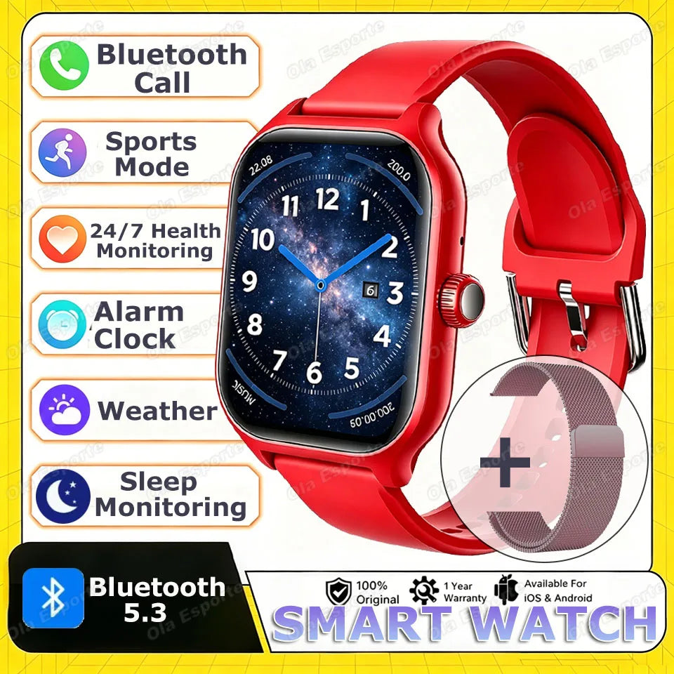Smartwatch 2026 con ECG, Monitor Cardio, Oxygen, GPS e Chiamate Bluetooth