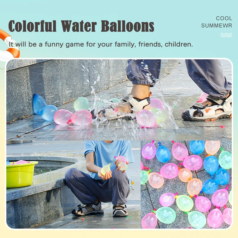 111/333 pcs rapid-fill water balloons – fun summer outdoor water fight for kids & adults