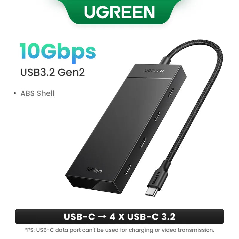 Hub USB‑C 4 porte USB 3.0 – Espansione veloce per MacBook, iPad e Android