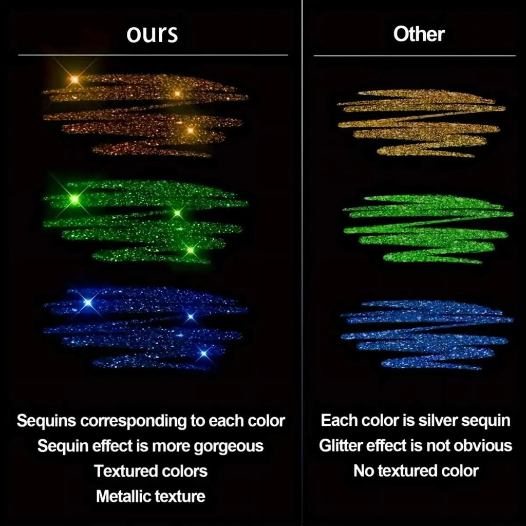 Set di 60 Penne Gel Glitter 1.0 mm – Colori Metallizzati per Disegno e Scrapbook