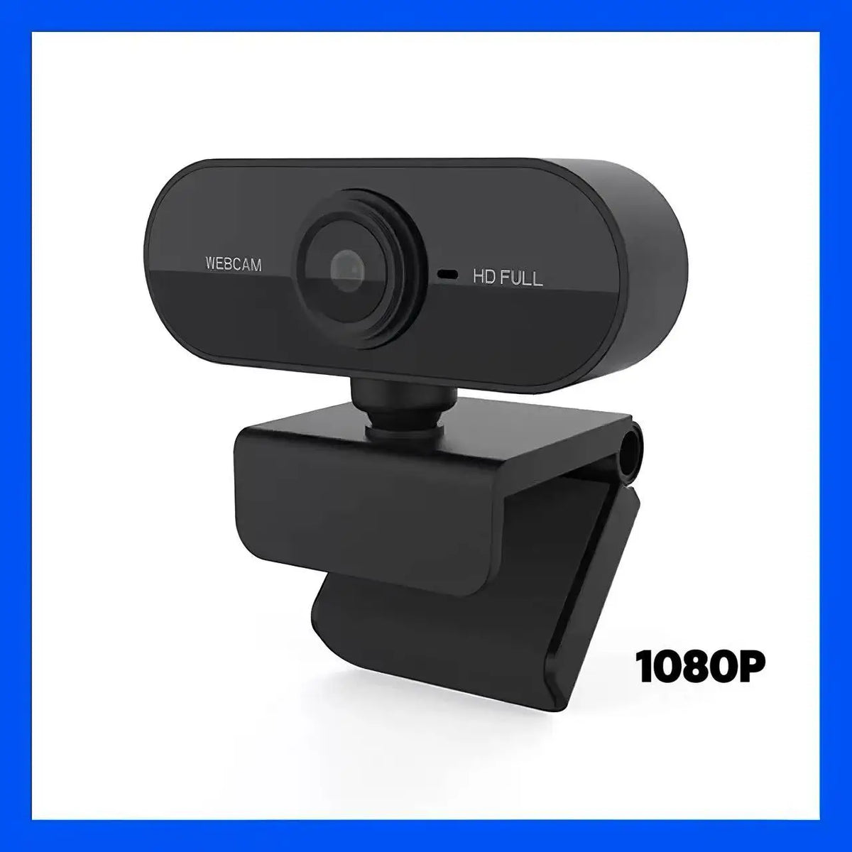 Webcam Full HD 1080p USB Plug-and-Play con microfono integrato e clip rotante
