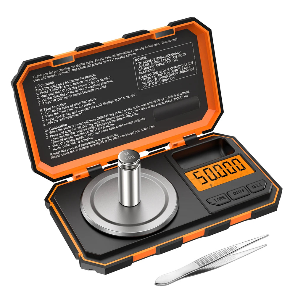 Bilancia digitale mini da 50 g, precisione 0,001 g, scala portatile per…