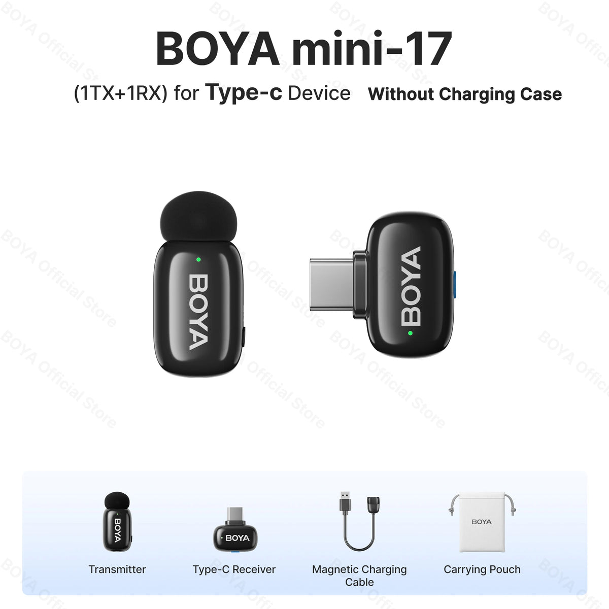 Microfono Lavalier Wireless 2.4 GHz per iPhone, iPad e Android Type‑C