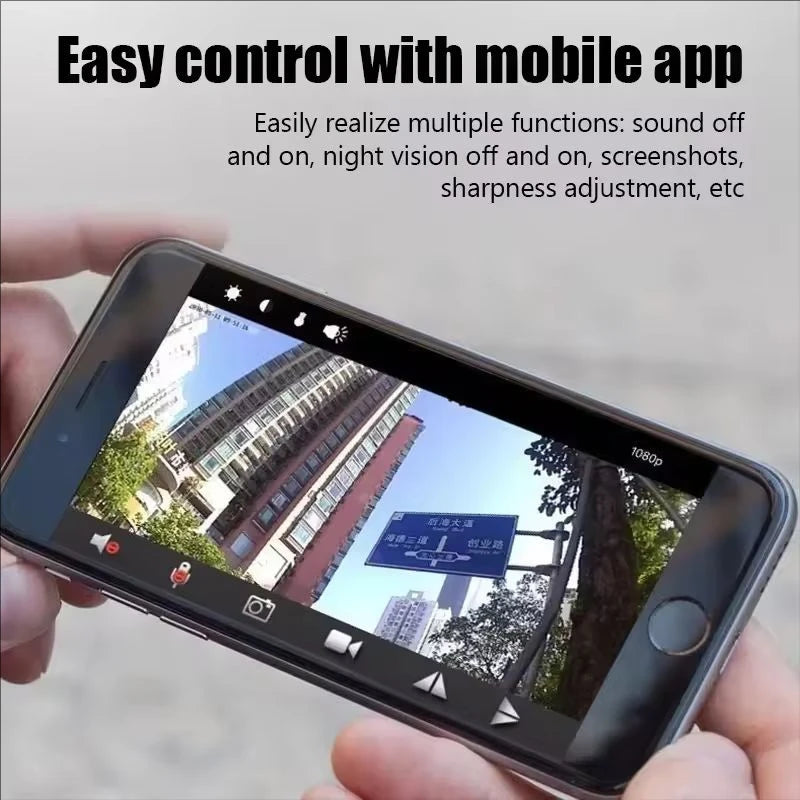 Mini camera Wi‑Fi HD 720P con visione notturna e batteria ricaricabile
