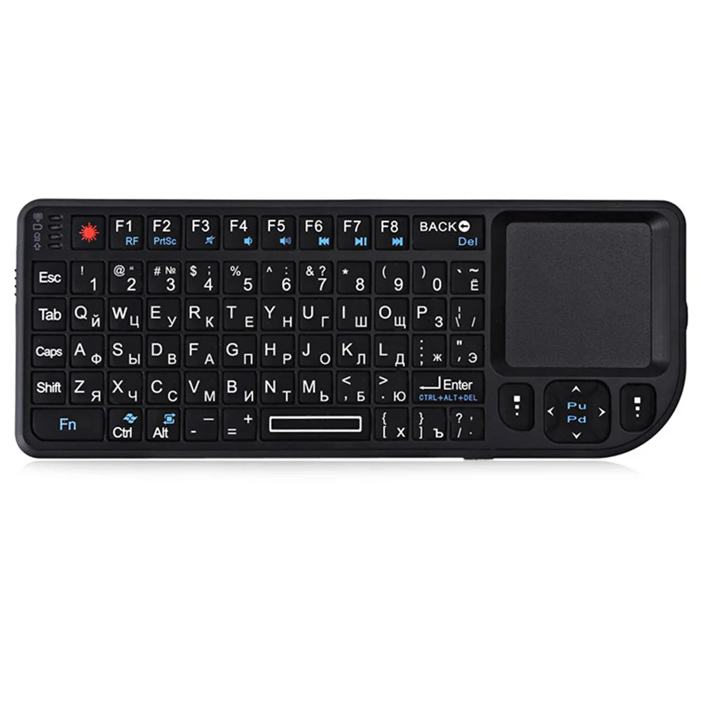 Tastiera 2.4G con mouse touchpad, 7 colori e torcia - PC, Smart TV, Android Box