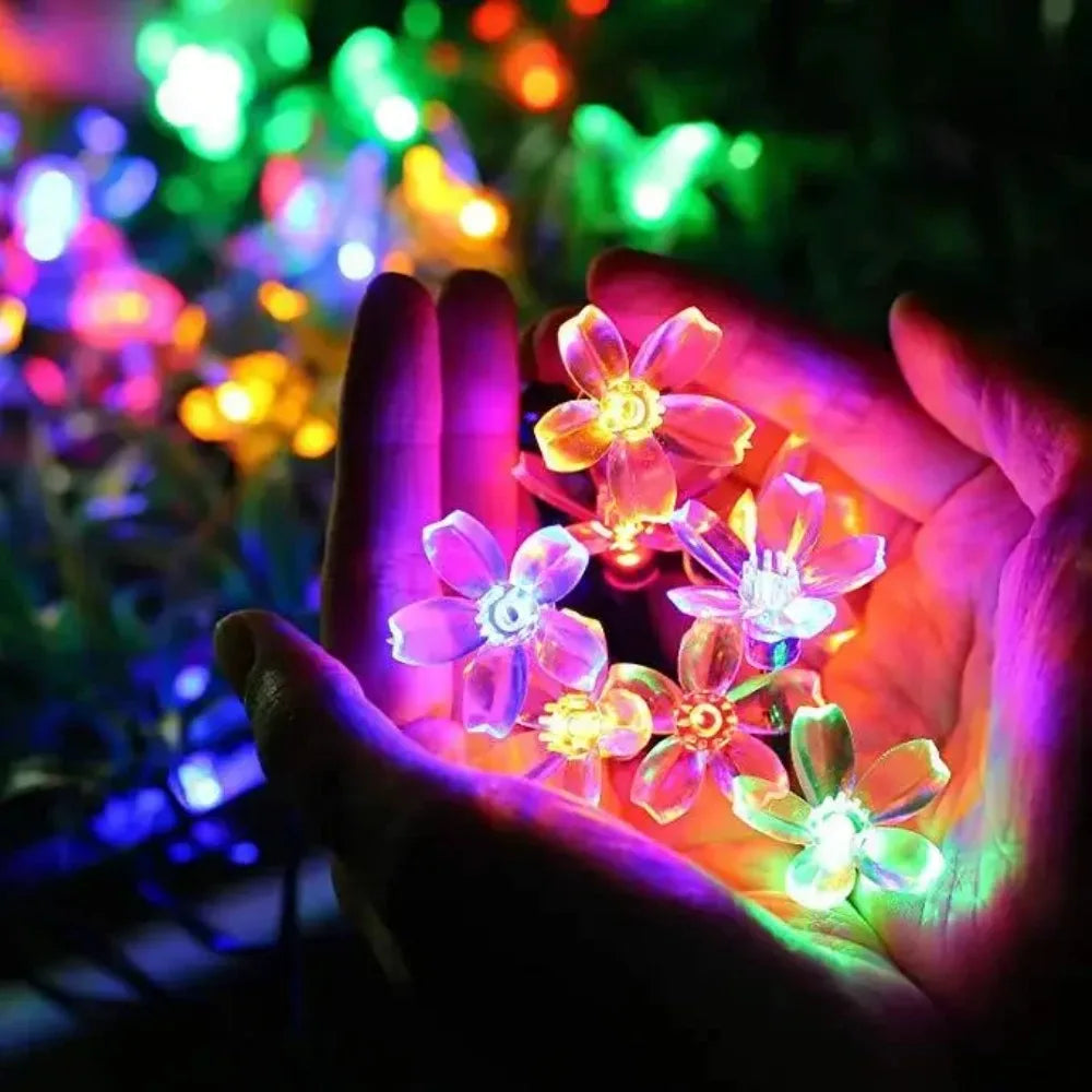 Luci Solari a Fiori Giardino Cherry Garden - 20m LED IP65 Impermeabili