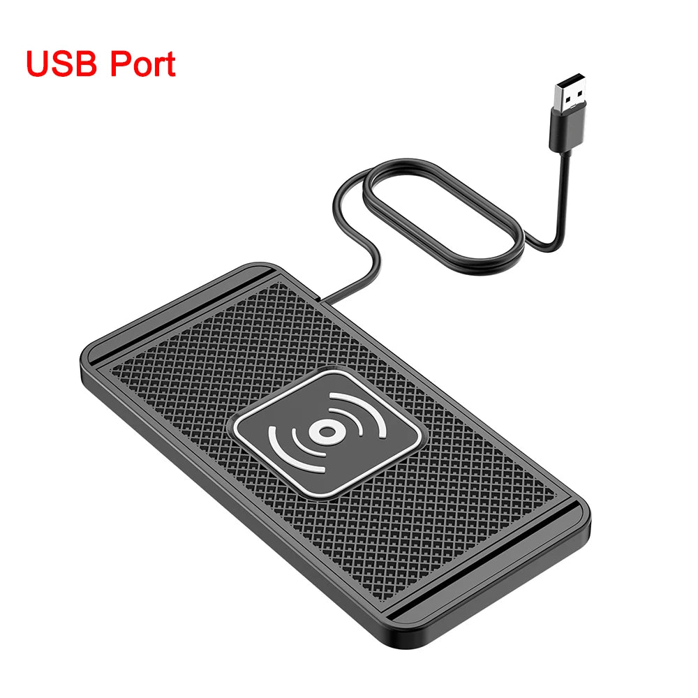 Caricatore wireless auto 15W per iPhone, Samsung, Xiaomi – Pad silicone