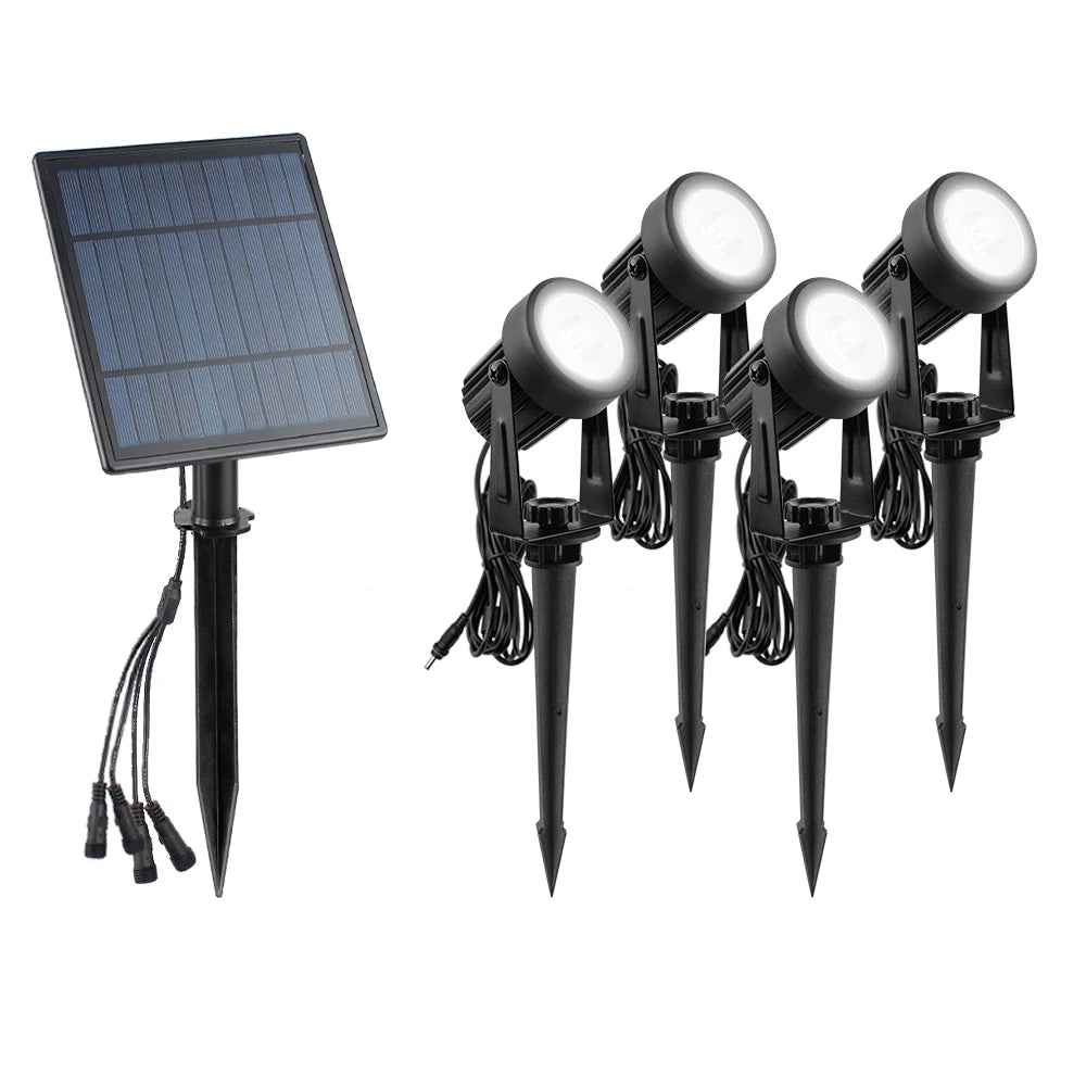 Lampada da giardino a energia solare LED IP65 con luci RGB e bianco…