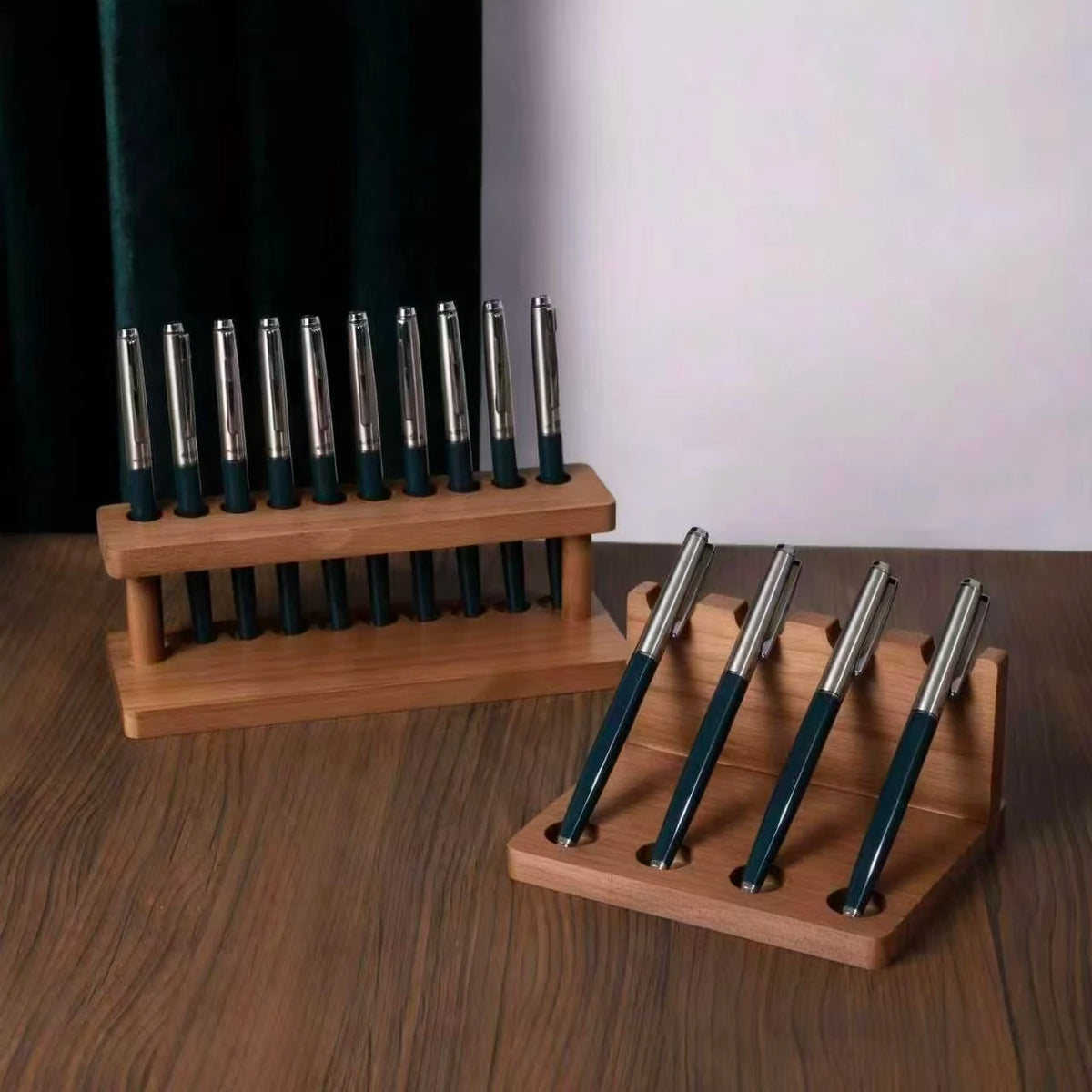 Organizer da scrivania in legno di noce multifunzione: porta penne, supporto…