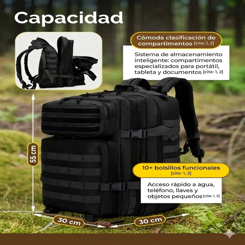 Sac à dos de voyage multifonctionnel 50L/32L pour la randonnée et le camping