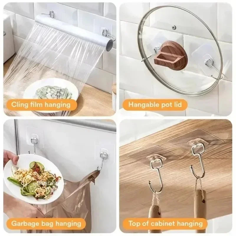Ganci adesivi rotanti impermeabili per parete e porta – cucina e bagno