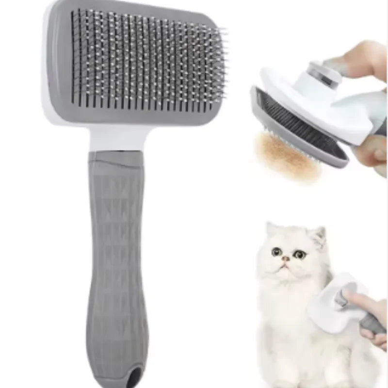 Spazzola auto-pulente 2 in 1 per cani e gatti – Pettine dematting e massaggio