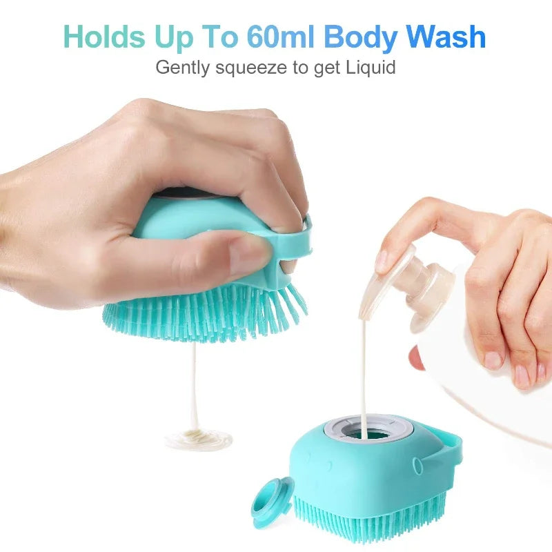 Spazzola Shampoo 2 in 1 per cani e gatti – Silicone morbido 80ml