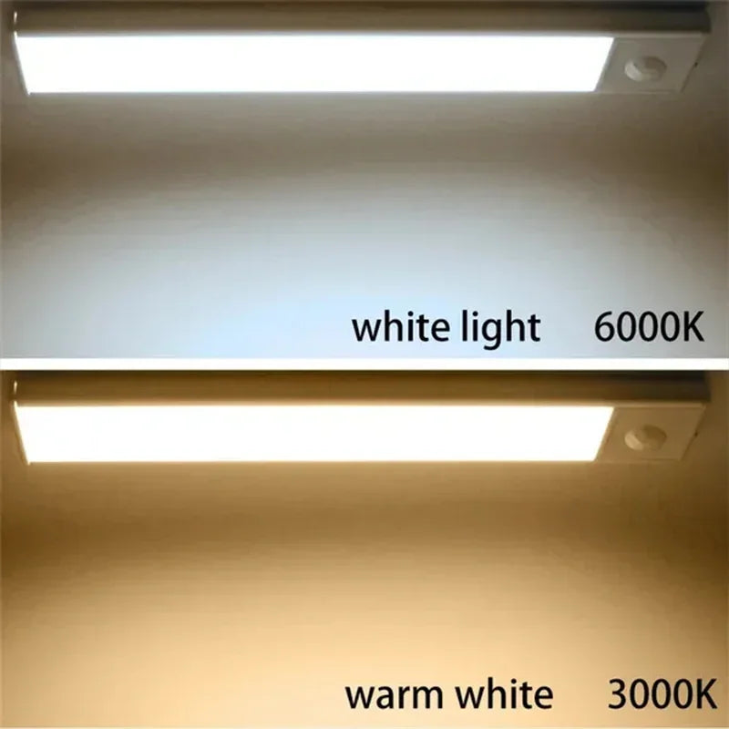Luce LED ricaricabile con sensore di movimento e fissaggio magnetico per armadi