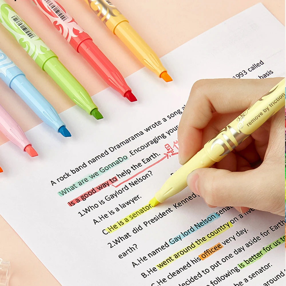3/6pcs Japan Pilot Erasable Highlighters FRIXION Student Color Marker Pens Soft Light Eye Protection SW-FL School Supplies