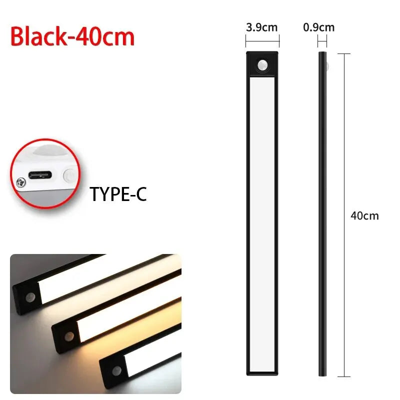 Lampada notturna a LED con sensore di movimento, ricaricabile, per armadi e…
