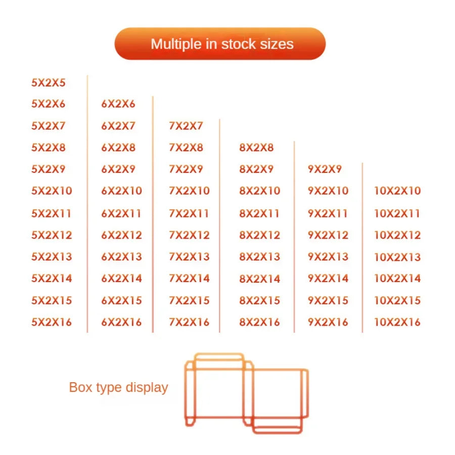 50PCS Spot White Blank Flat Box Carton Folding Universal Cardboard Gift Box Square In Store