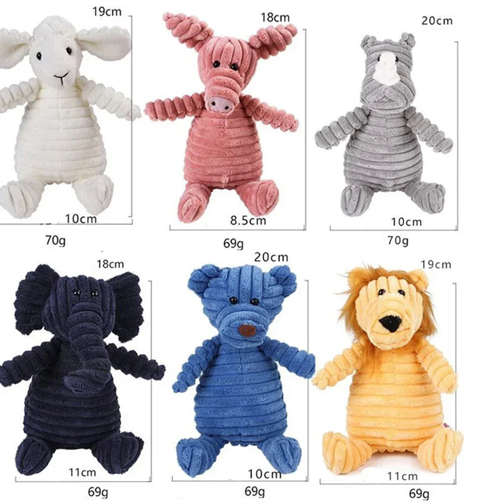 Giocattolo peluche a forma di animale per cani – morso resistente e suono