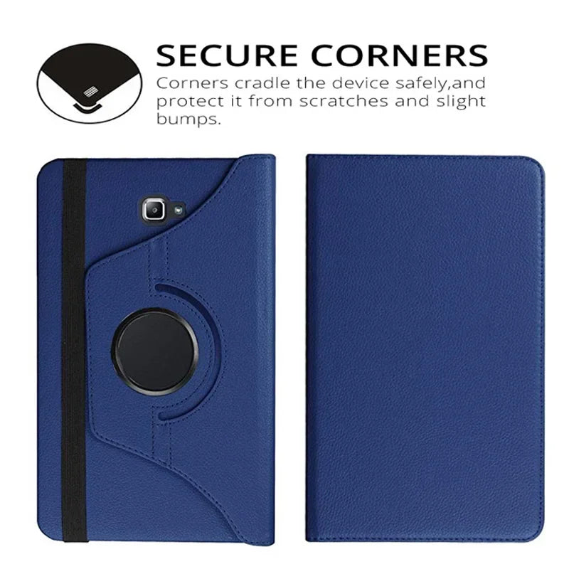 For Samsung Galaxy Tab A 10.1 2016 SM-T580 T585 360 Degree Rotating Stand Holder Tablet Cover Protective Shell Funda Coque