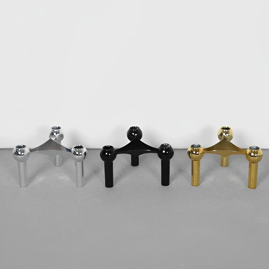 Modular Metal Candle Holder Interconnectable Geometric Candelabra for Stick Skinny Home Dining Table Decor Wedding Centerpiece