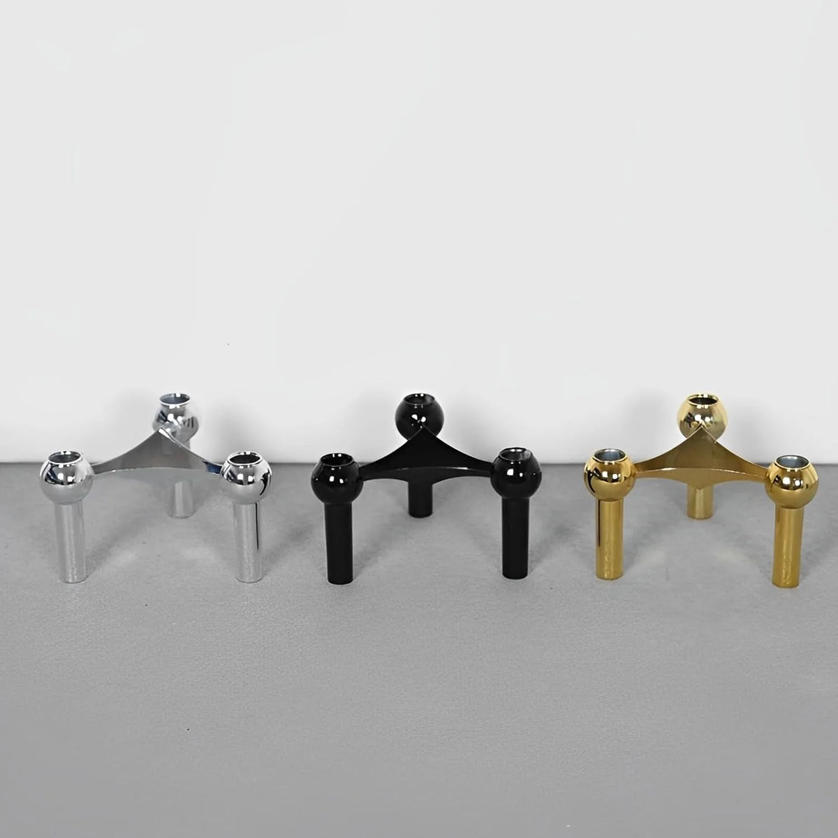 Modular Metal Candle Holder Interconnectable Geometric Candelabra for Stick Skinny Home Dining Table Decor Wedding Centerpiece