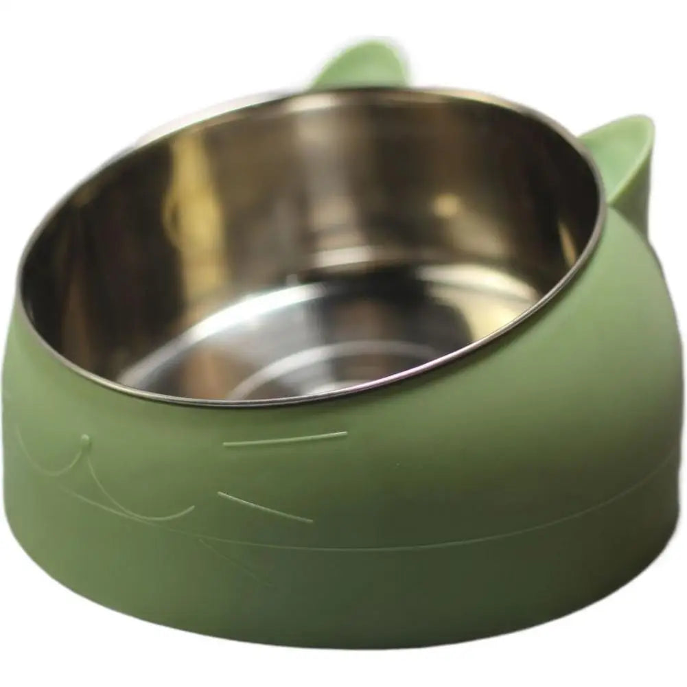 Ciotola per Gatto in Acciaio Inox Inclinata 15°, Base Antiscivolo e Design…