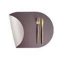 Oval Reversible Faux Leather Placemats Black Waterproof & Heat-Resistant Table Mats Pads for Dining Kitchen Wedding & Party