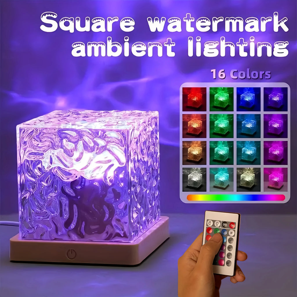 Proiettore Aurora Onde Marine USB – 16 colori, effetto acqua, luce notturna