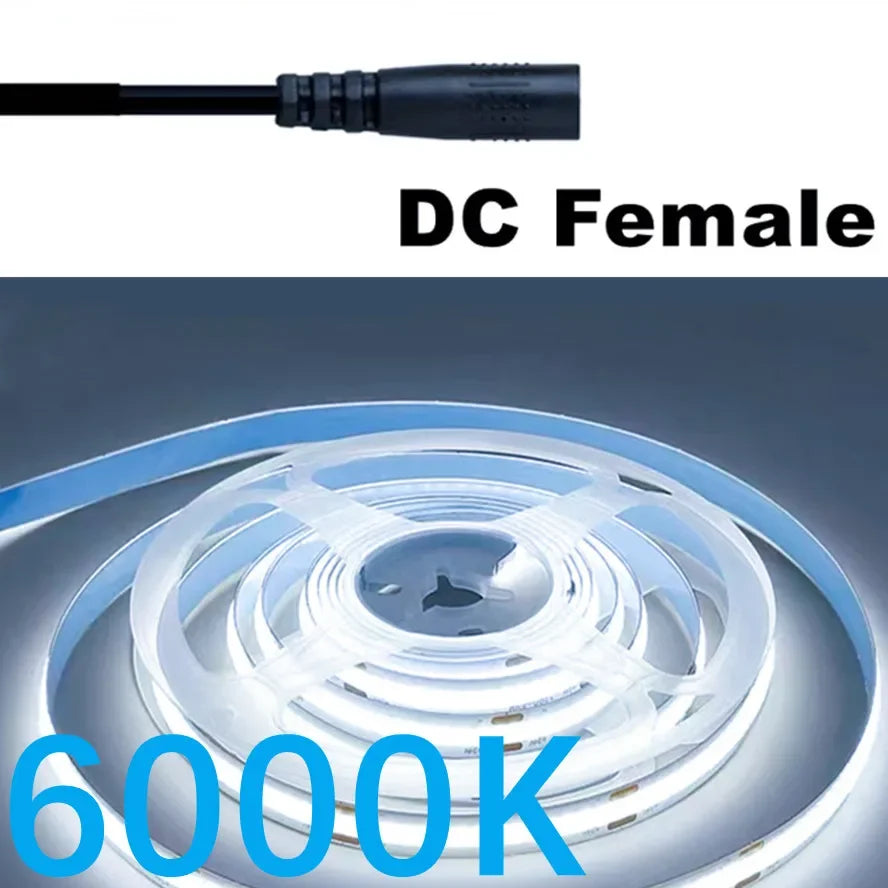 Striscia LED COB dimmerabile 320 LED/m 12V‑24V per ambienti casa e ufficio