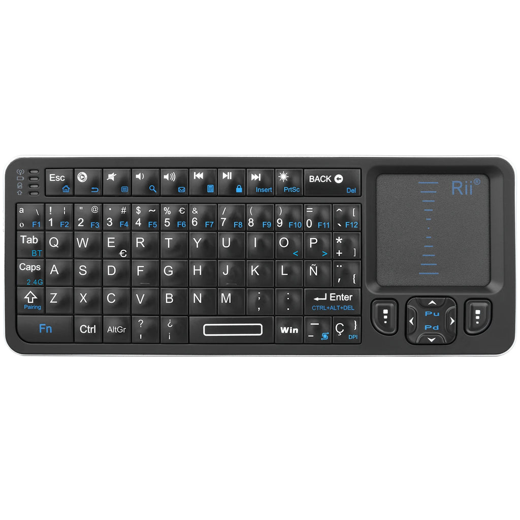 Mini Tastiera Bluetooth con Touchpad, Retroilluminata e Telecomando IR per TV e…