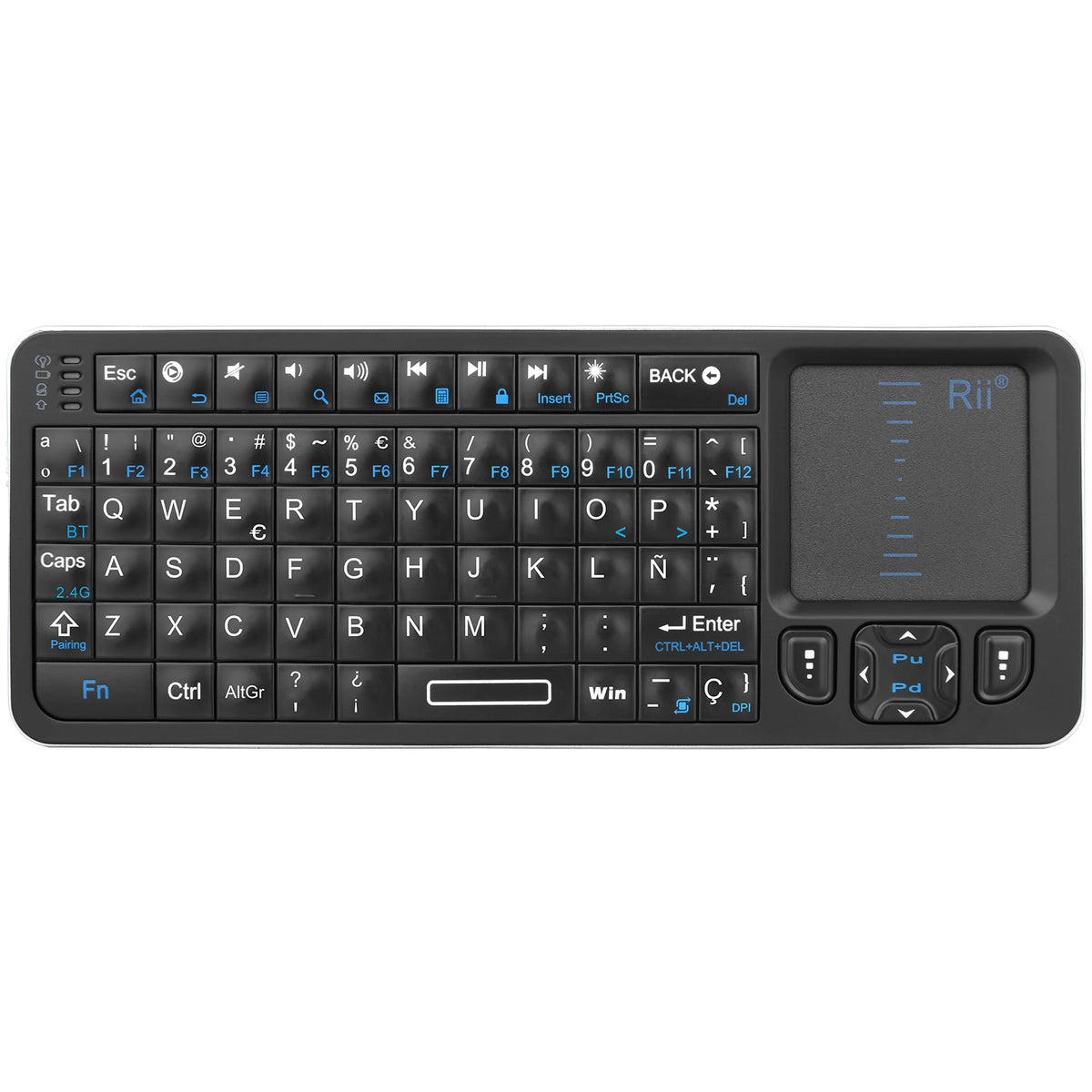 Mini Tastiera Bluetooth con Touchpad, Retroilluminata e Telecomando IR per TV e…