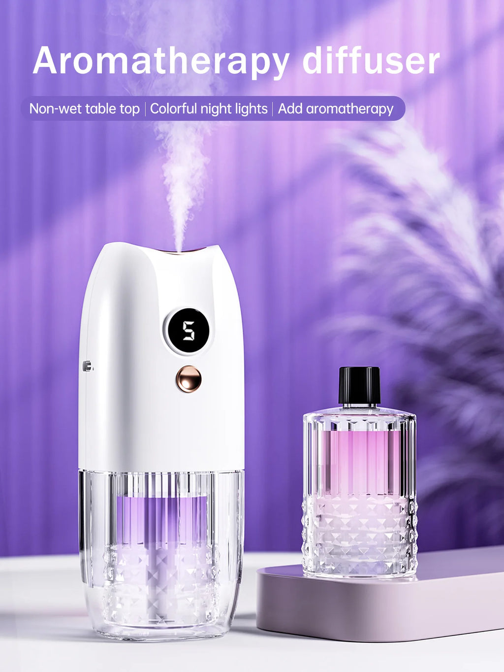 Diffusore d'aroma ricaricabile portatile multifunzione con timer per auto, casa…