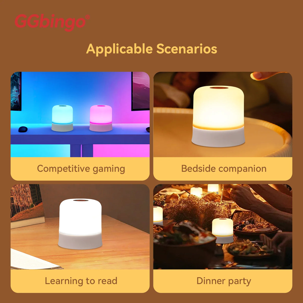 Lampada Notturna Touch RGB Ricaricabile con Telecomando – Illuminazione…