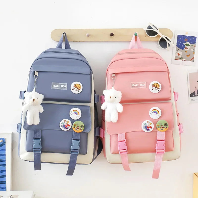 Sac à dos pour femme imperméable à haute capacité, style tendance pour l'école et les voyages