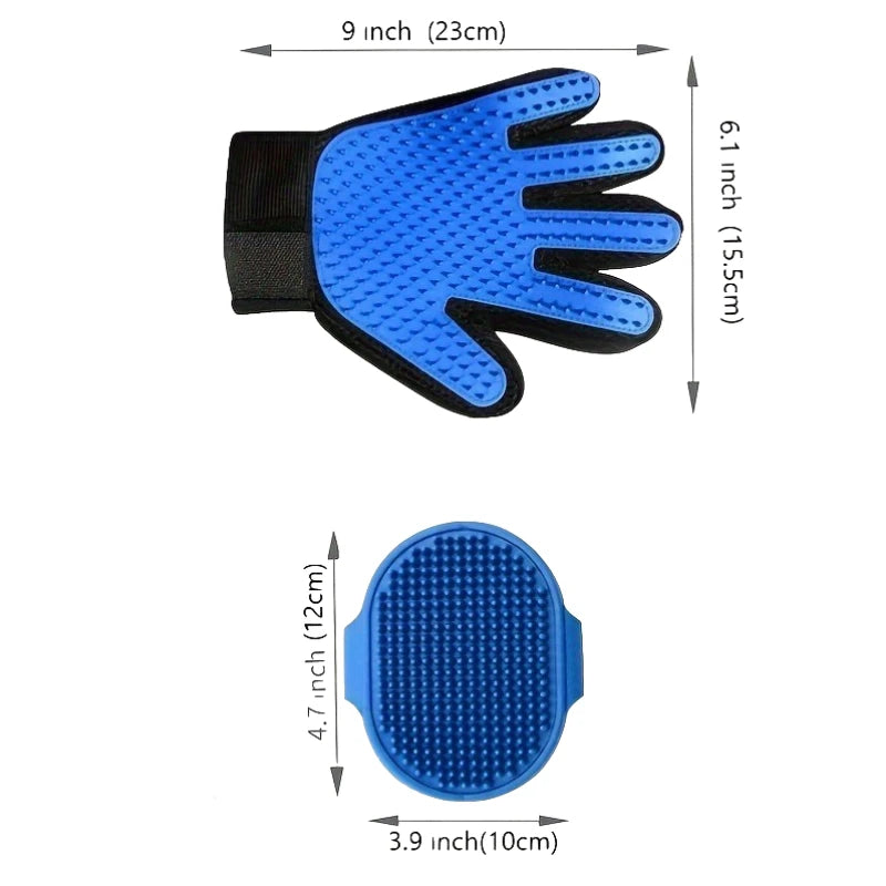 Kit per Cura Pelo Animali – Spazzola e Guanto De-shedding 2 pezzi