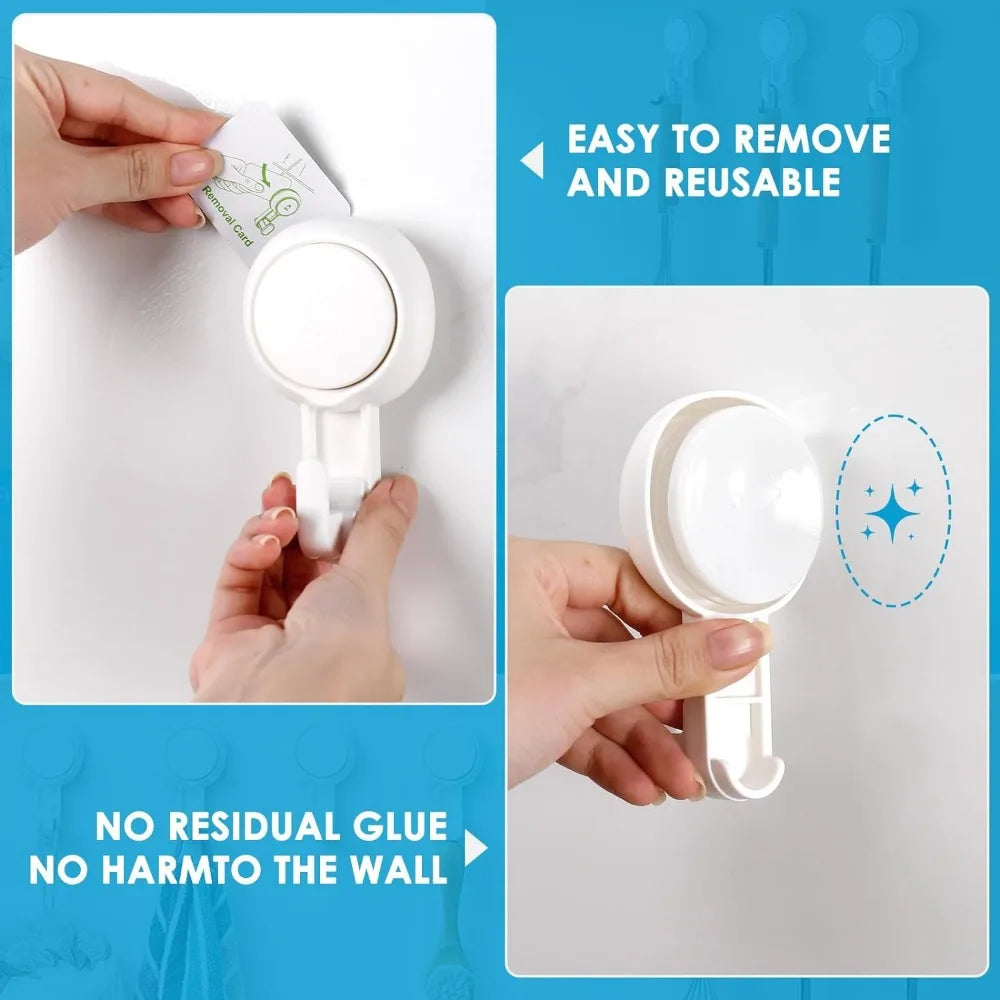 Suction Cup Hooks Powerful Vacuum Waterproof Suction Hook Hanger Bathroom Kitchen Towel Wall Hook Storage Holder Organization
