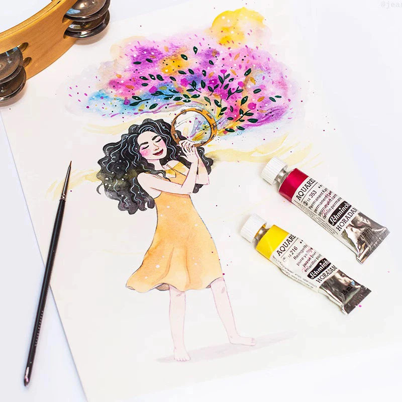 Schmincke Watercolor Paint Academy Grade 15ml/0.5 Fl Tubular Illustration Watercolor Paint Painting Acuarela Artists Supplies