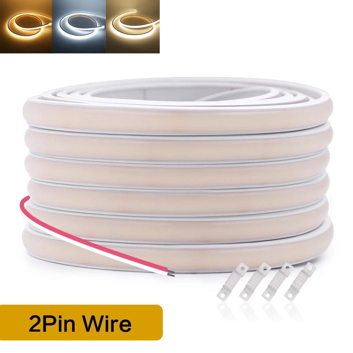 Striscia LED Neon COB 5V dimmerabile, 320 LED/m, waterproof IP68, luce…