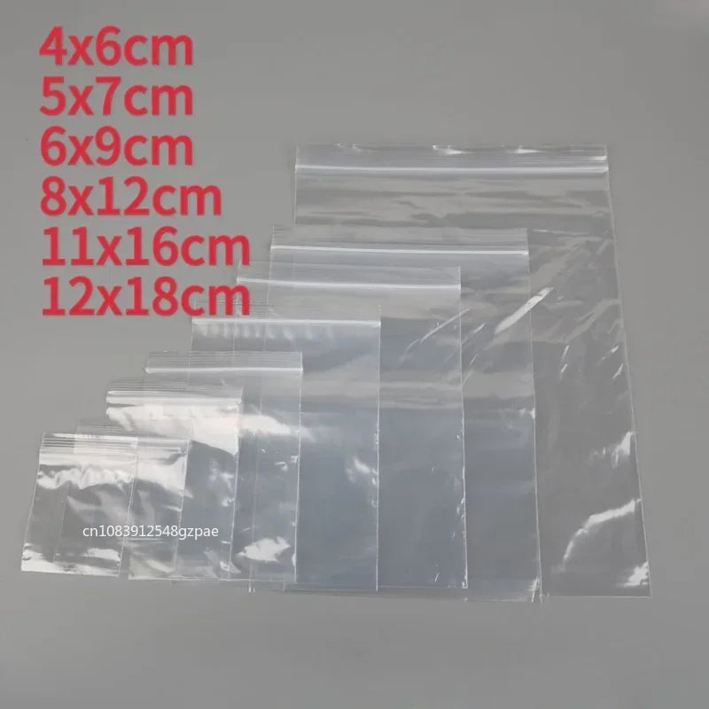 Sacchetti ziplock trasparenti riutilizzabili 12 µm – 100 pezzi