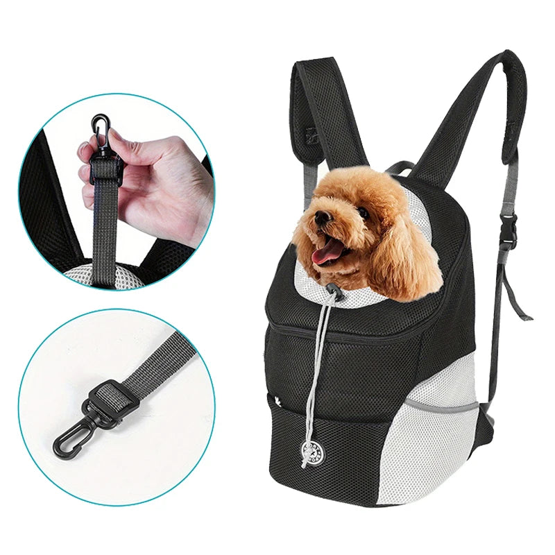 Zaino Porta Animali Doppia Spalla per Cani - Traspirante e Regolabile