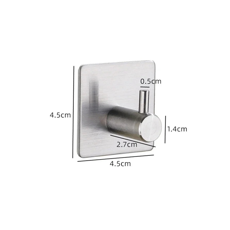 Gancio adesivo 3M in acciaio inox – per cappotti, asciugamani e accessori