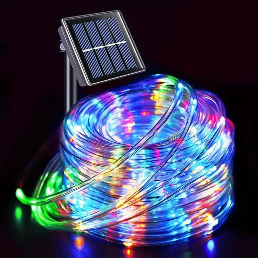 Filo LED Solare da Giardino 32 m – Luce Natalizia e Decorazioni per Eventi