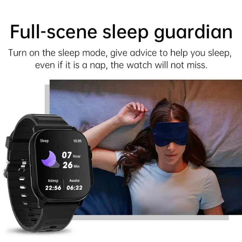 Smartwatch 2.01" HD con chiamata Bluetooth, fitness e sport per Android e iOS