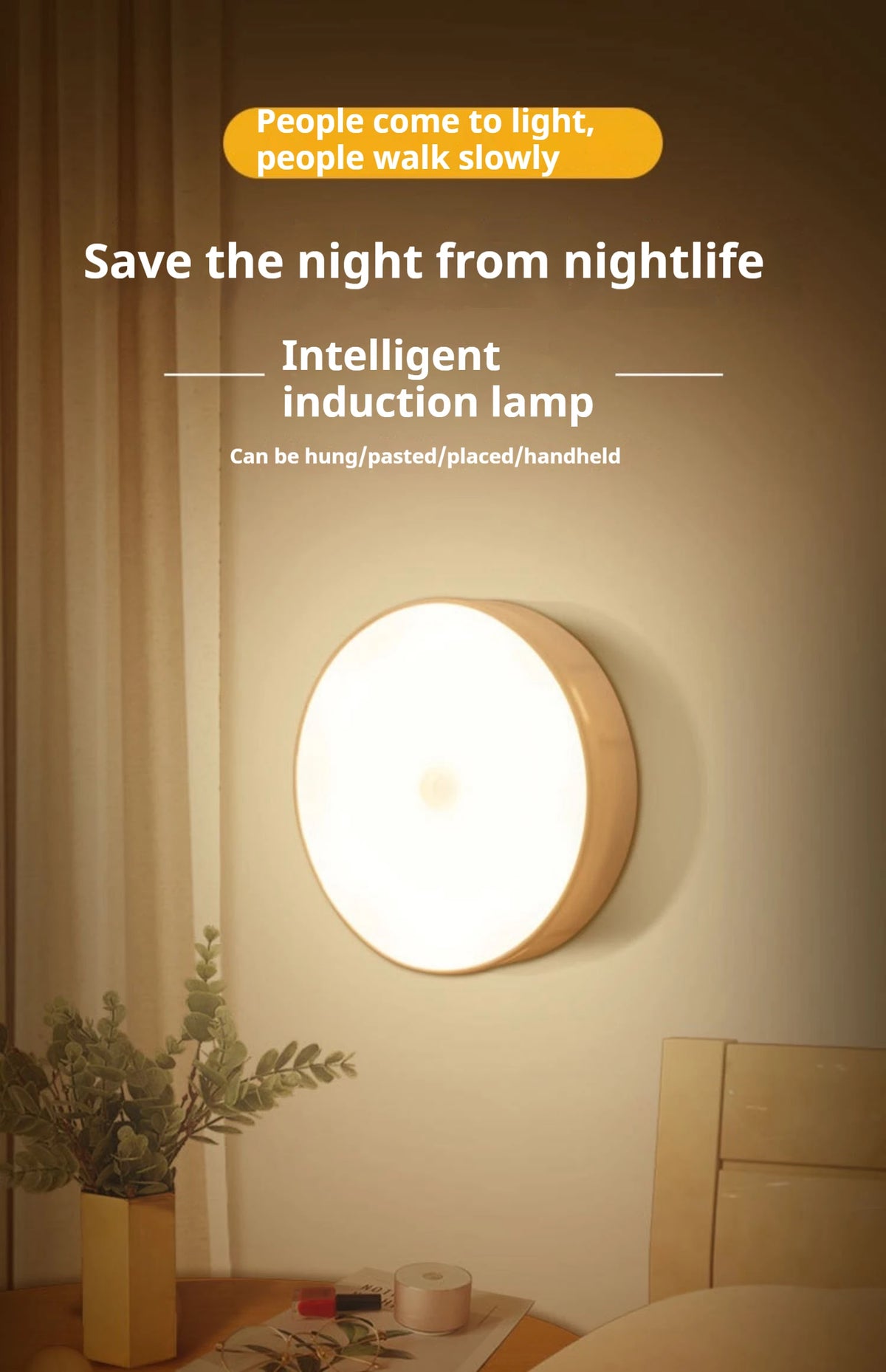 Lampada Notturna a Sensore di Movimento LED Wireless Ricaricabile per Camera e…