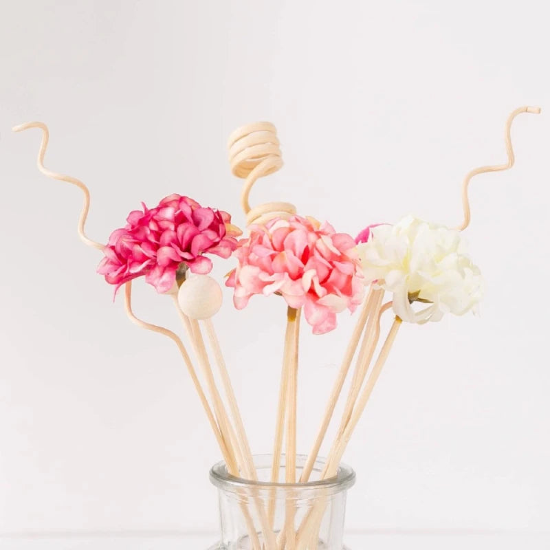 10pcs/set Hydrangea Flower Reed Diffuser Sticks DIY Fireless Fragrance Replacement Refill Air Freshener Rattan Sticks Home Decor