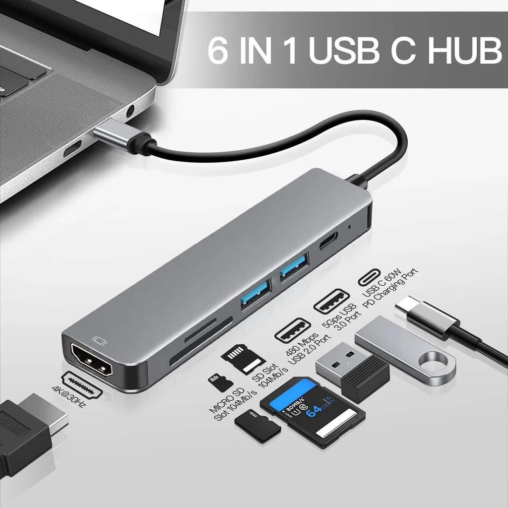Hub USB‑C 5 porte con HDMI 4K e Power Delivery fino a 87 W